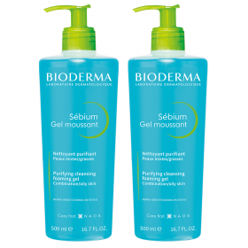 BIODERMA SEBIUM MOUSSANT GEL ŻEL DO MYCIA 2x500ML